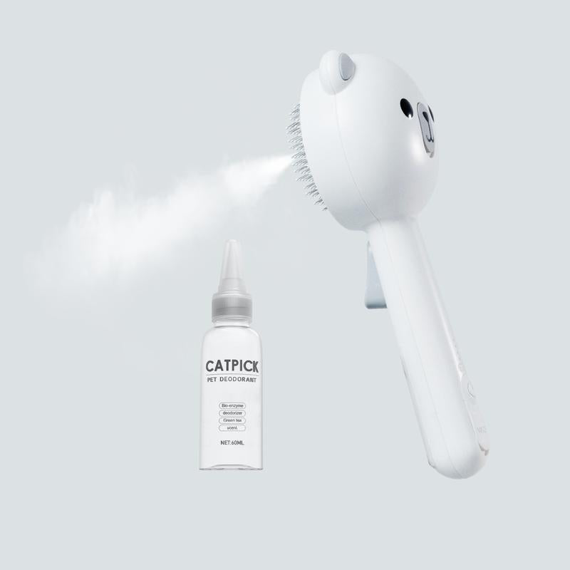 Advanced Multi-Function Pet Grooming Comb - Innovative Hair Removal Tool with Silent Spray Mist for Cats and Dogs